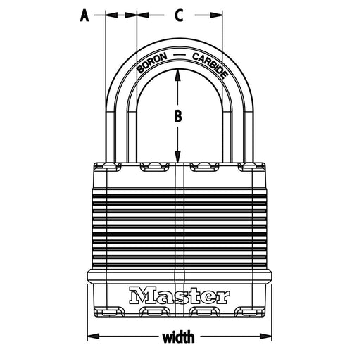 Master Lock M1XQLF Laminated Padlock