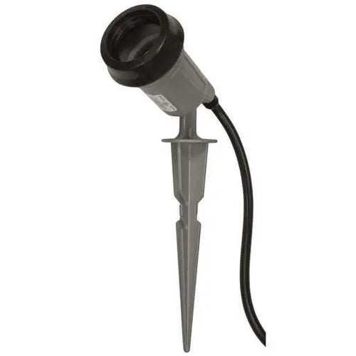 Hubbell Bell Weatherproof Portable Spike Light 6' Cord and Plug Gray