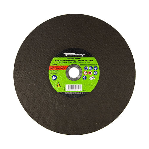 Forney Cutting Wheel, Metal, Type 1, 12 in x 5/32 in x 1 in