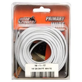 Primary Wire, White, 16-Ga., 24-Ft.