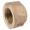 Pipe Cap, Rough Brass, 1/2-In.