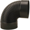 Black Stove Corrugated Elbow, 24-Ga., 6-In.