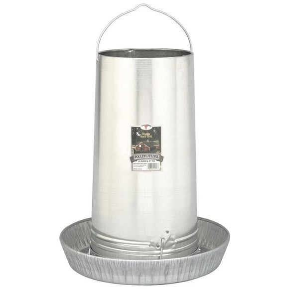 LITTLE GIANT HANGING POULTRY FEEDER W/PAN GALV